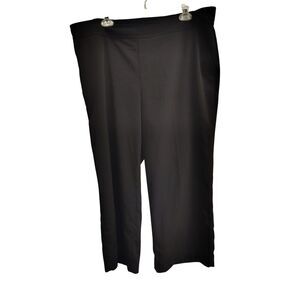 Roz & Ali Women's 1X Black Crop Trousers‎